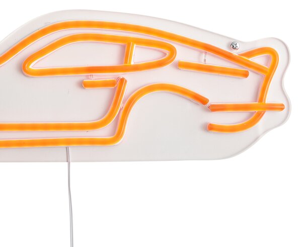 Lampă de perete neon portocalie cu LED - Mașină