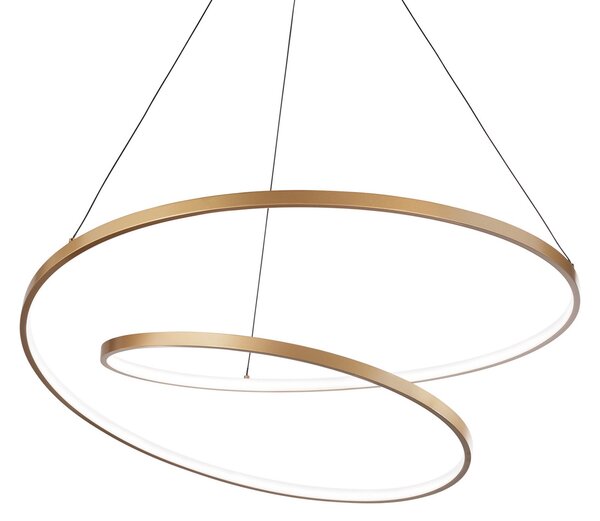 IDEAL LUX Ideal Lux Oz LED suspendat cu Ø 80 cm, alamă, Auriu / Alamă, Camera de zi / sufragerie, Metal, Modern