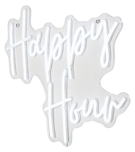 Lampă de perete neon albă inclusiv LED - Happy Hour