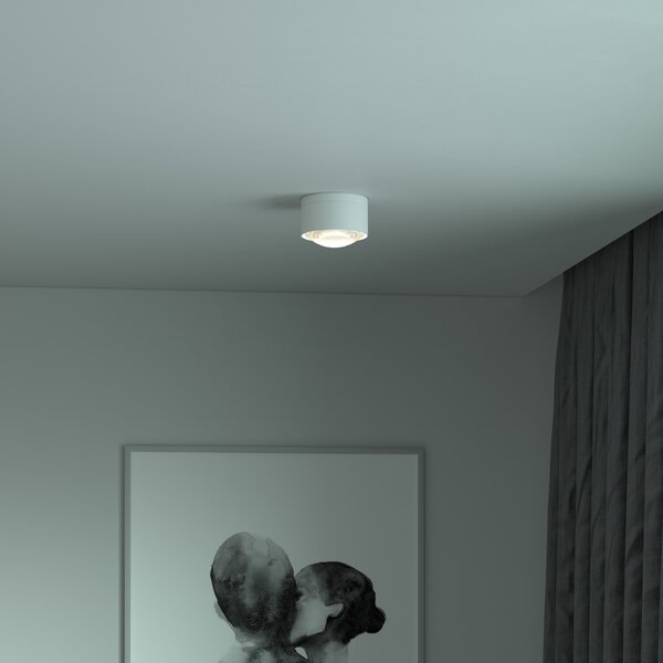 Top Light Puk! 120 One spot LED tavan lentilă mată, alb mat, reglabil, Alb, Camera de zi / sufragerie, Metal, Modern