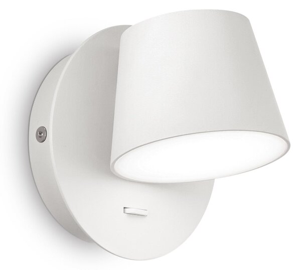 IDEAL LUX Ideal Lux Gim aplică LED, cap reglabil, albă, Alb, Camera de zi / sufragerie, Metal, Modern