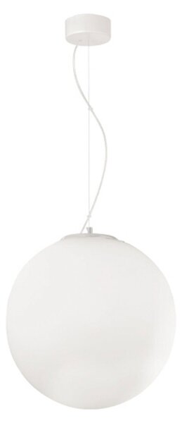 Ideallux Ideal Lux Mapa, corp de iluminat suspendat din sticlă Ø 40 cm, reglabil, Alb, Camera de zi / sufragerie, Sticlă, Modern, glob