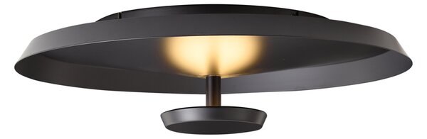 Plafonieră modernă negru mat, incl. LED, cu dimmer în 3 trepte - Sombra