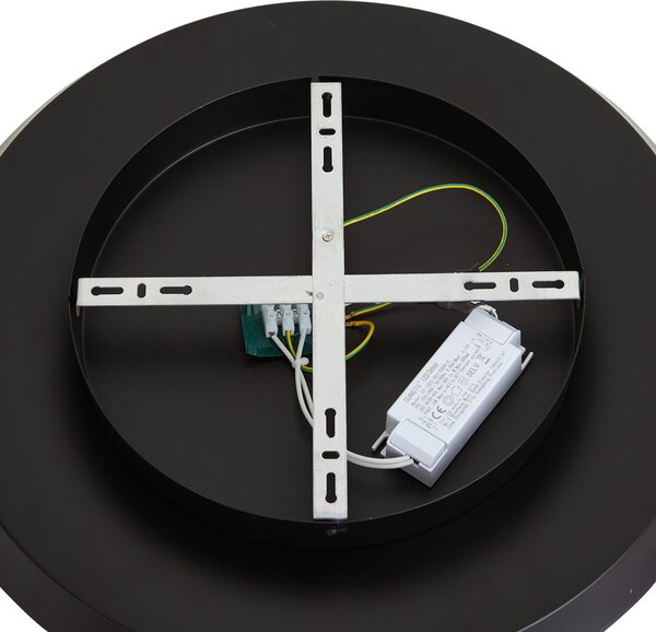 Plafonieră modernă negru mat, incl. LED, cu dimmer în 3 trepte - Sombra