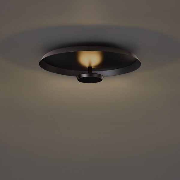 Plafonieră modernă negru mat, incl. LED, cu dimmer în 3 trepte - Sombra