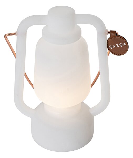 Lampă de masă reîncărcabilă 22 cm IP44 alb - Storm Mini