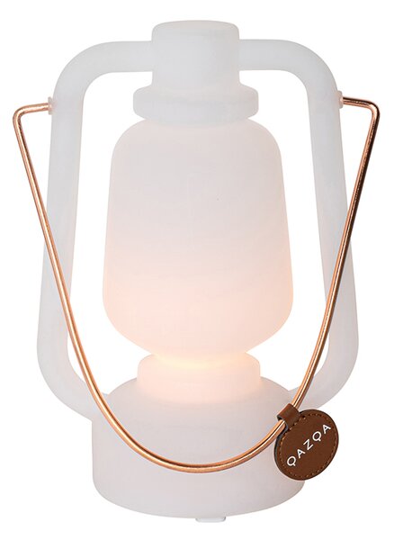 Lampă de masă reîncărcabilă 22 cm IP44 alb - Storm Mini
