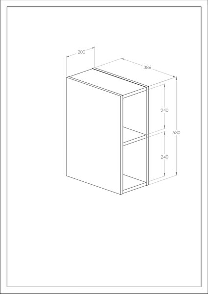 Roca Kwadro dulap 20x38.6x53 cm laterala pe perete nucă A857975540