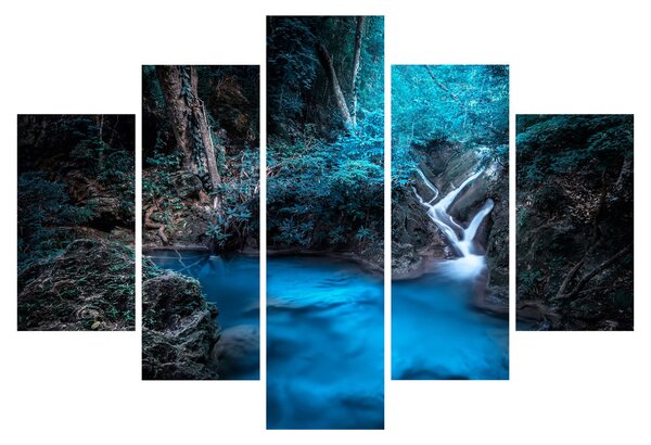 Tablou - Noaptea magică în pădurea tropicală (150x105 cm)