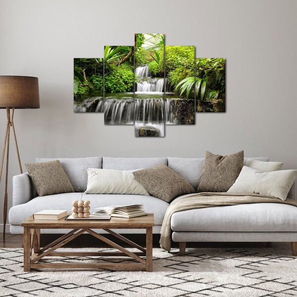 Tablou - Cascadă în pădurea tropicală (150x105 cm)