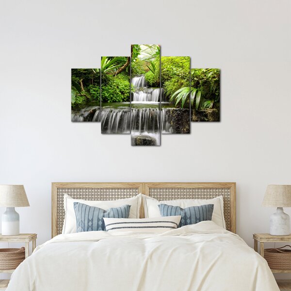 Tablou - Cascadă în pădurea tropicală (150x105 cm)