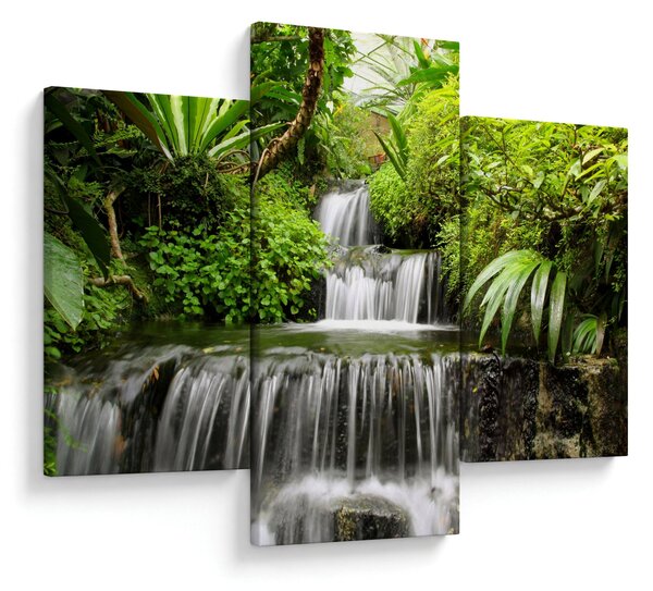 Tablou - Cascadă în pădurea tropicală (90x60 cm)
