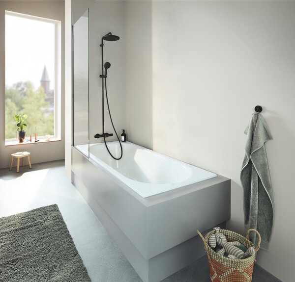 Grohe Vitalio Start System set de duș perete cu termostat cu duș de ploaie negru 269882431