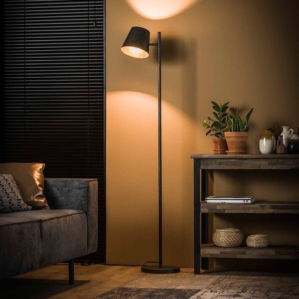 Zijlstra Lampadar Karenina, înălțime 157, 1 bec, Negru, Camera de zi / sufragerie, Metal