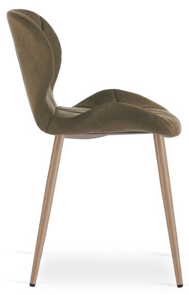 Scaun de masa MANGO VELVET, maro