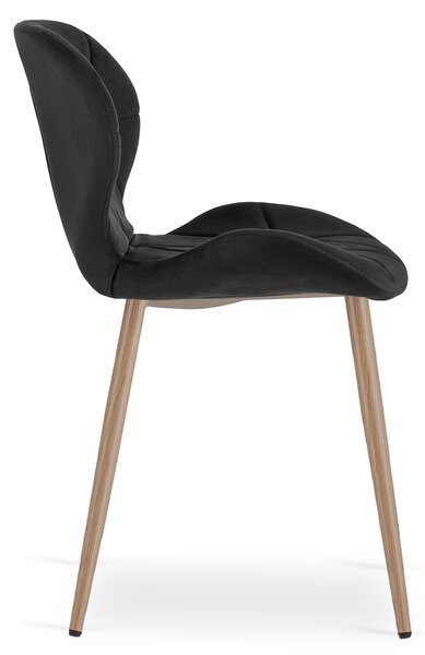 Scaun de masa MANGO VELVET, neagra