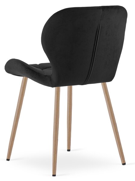 Scaun de masa MANGO VELVET, neagra