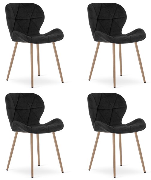 Scaun de masa MANGO VELVET, neagra