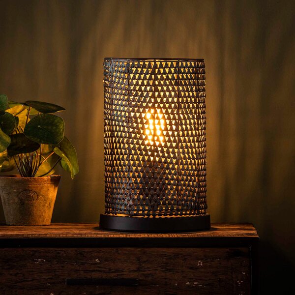 Zijlstra Lampă de masă Luzien, înălțime 30 cm, 1 bec, Negru, Camera de zi / sufragerie, Metal, Marocan / Oriental