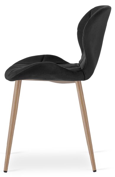 Scaun de masa MANGO VELVET, neagra