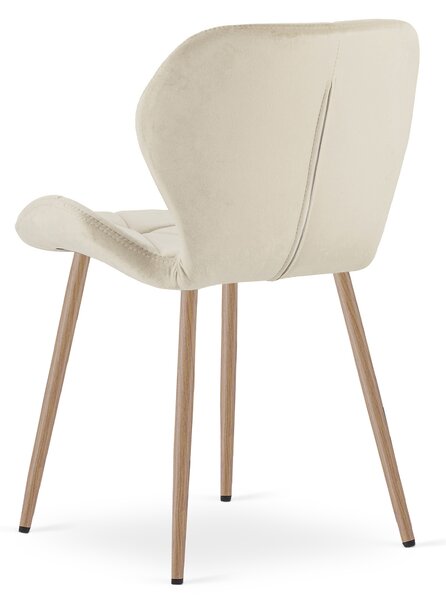 Scaun de dining MANGO VELVET, bej deschis