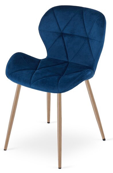 Scaun de masa MANGO VELVET, albastru