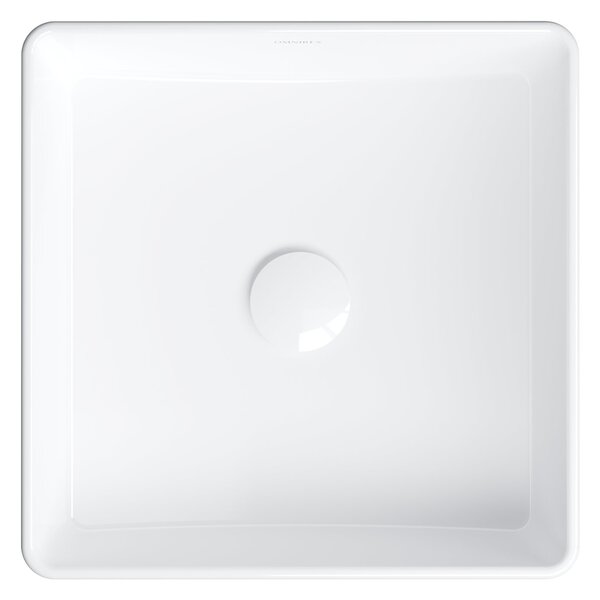 Omnires Pasadena lavoar 36x36 cm pătrat de blat alb luciu PASADENA360BP