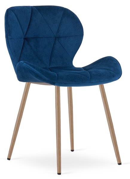 Scaun de masa MANGO VELVET, albastru