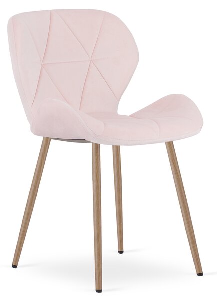 Scaun de masa MANGO VELVET, roz deschis