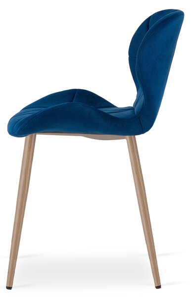 Scaun de masa MANGO VELVET, albastru