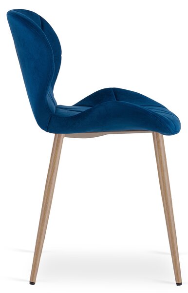 Scaun de masa MANGO VELVET, albastru