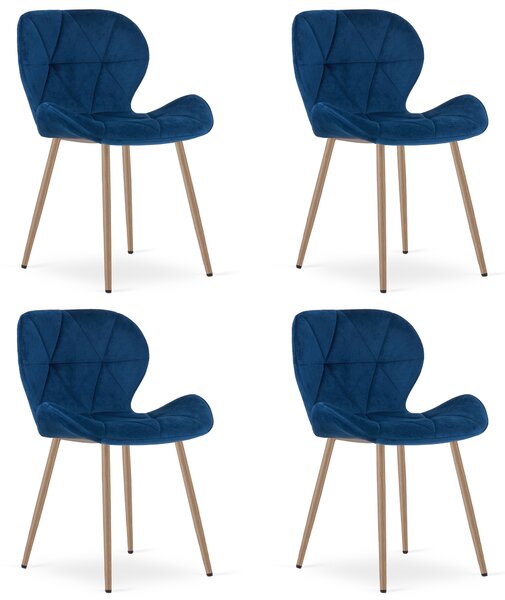 Scaun de masa MANGO VELVET, albastru