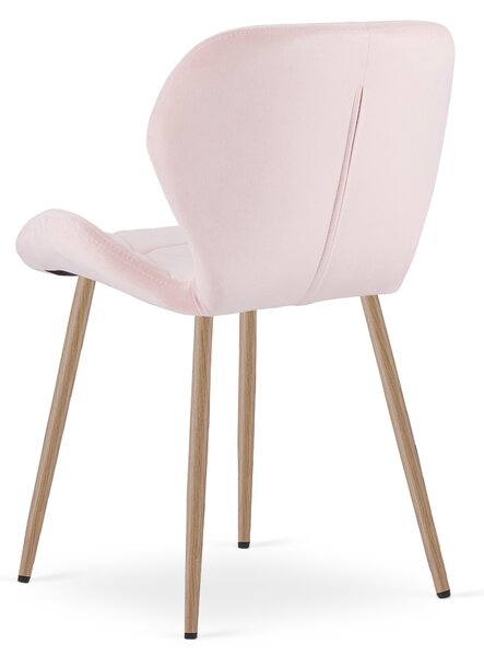 Scaun de masa MANGO VELVET, roz deschis