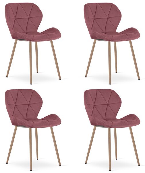 Scaun de masa MANGO VELVET, roz inchis