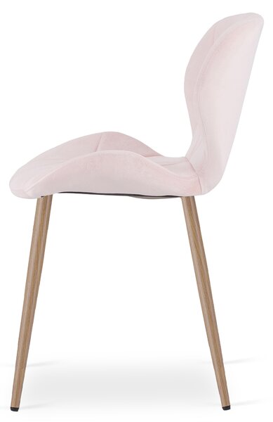 Scaun de masa MANGO VELVET, roz deschis
