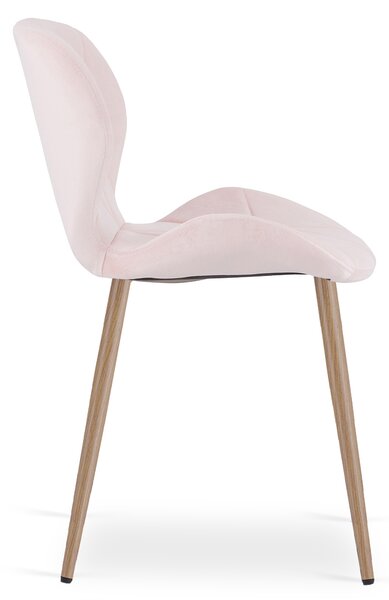 Scaun de masa MANGO VELVET, roz deschis