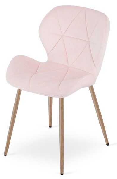 Scaun de masa MANGO VELVET, roz deschis