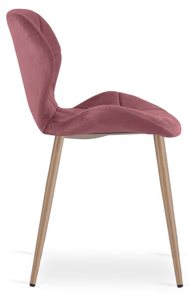Scaun de masa MANGO VELVET, roz inchis