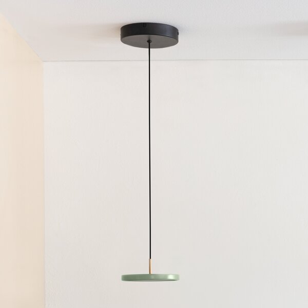 UMAGE Asteria MicroV2 lampă susp. dimabilă olive, reglabil, Verde, Camera de zi / sufragerie, Metal, Scandinavă