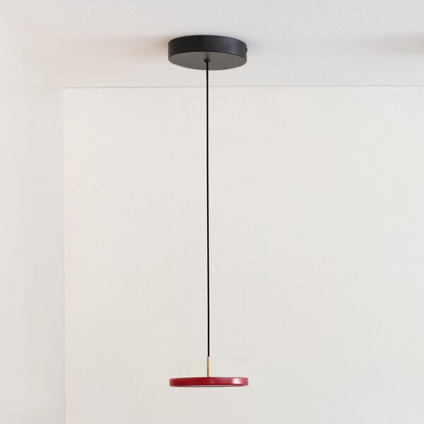 UMAGE Asteria MicroV2 lampă susp. dimabil rubiniu, reglabil, Roșu, Camera de zi / sufragerie, Metal, Scandinavă