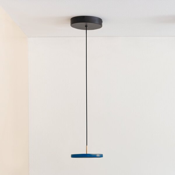 UMAGE Asteria MicroV2 lampă susp. dimabilă petrol, reglabil, Albastru, Camera de zi / sufragerie, Metal, Scandinavă