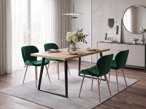 Scaun de masa MANGO VELVET, verde