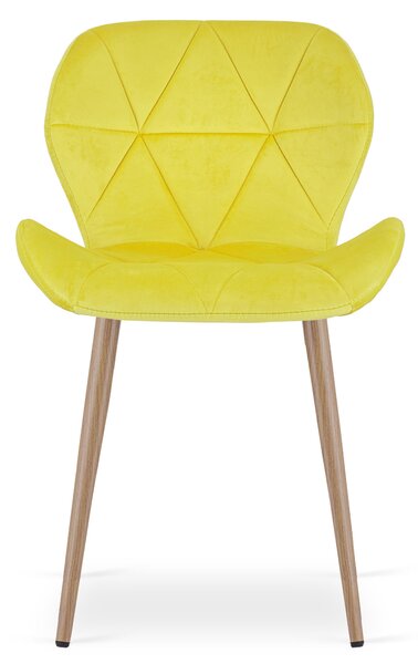 Scaun de bucatarie MANGO VELVET, galben