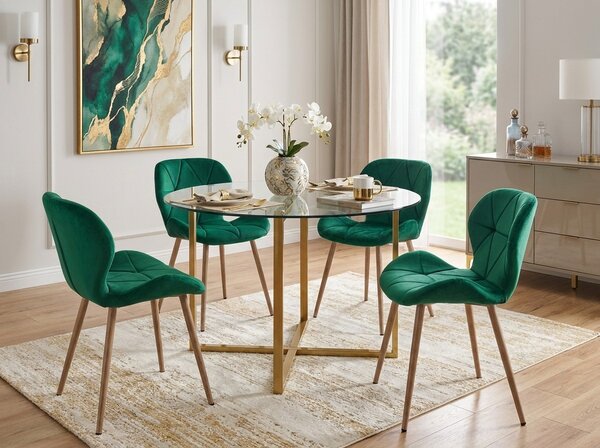 Scaun de masa MANGO VELVET, verde
