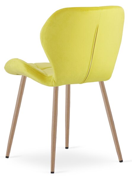 Scaun de bucatarie MANGO VELVET, galben