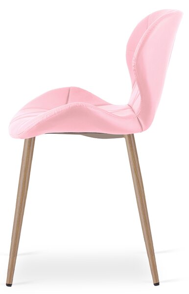Scaun de masa MANGO din piele ecologica, roz