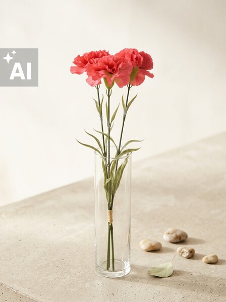 Sinsay - Plantă artificială decorativă 3 pack - roz-trandafiriu