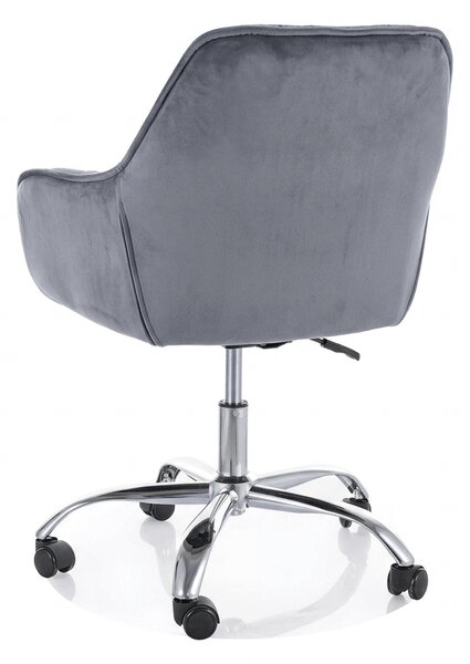 Scaun de birou Q-190 VELVET, gri