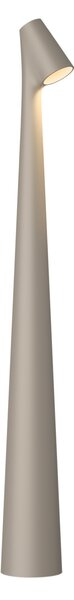 Vibia Lampa de masă cu baterie LED Africa, înălțime 45 cm, bej închis, reglabil, Bej, Camera de zi / sufragerie, Metal, Design