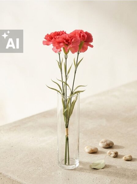 Sinsay - Plantă artificială decorativă 3 pack - roz-trandafiriu